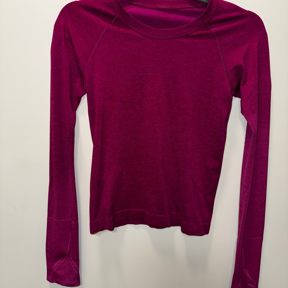 lululemon Swiftly Fuchsia Long Sleeve Race Length